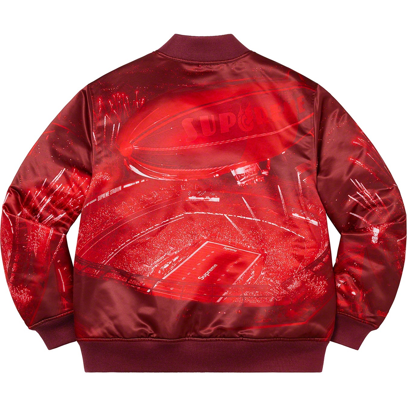 Supreme®/Mitchell & Ness® Stadium Satin Varsity Jacket view 3